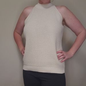 LOFT Stitchy Halter Sweater-Size XL